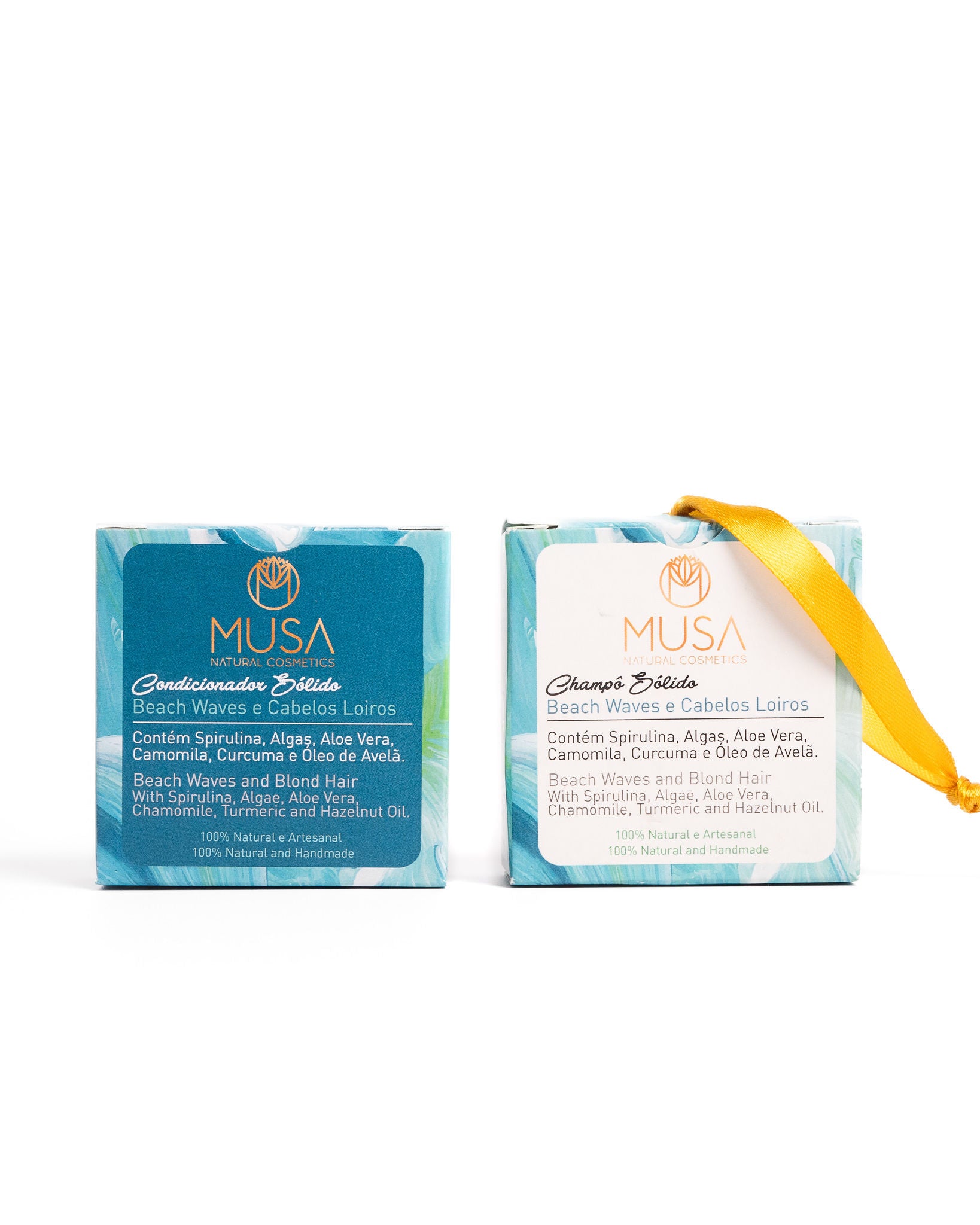 Condicionador Sólido Beach Waves e Cabelos Loiros — Spirulina e Camomila | MUSA