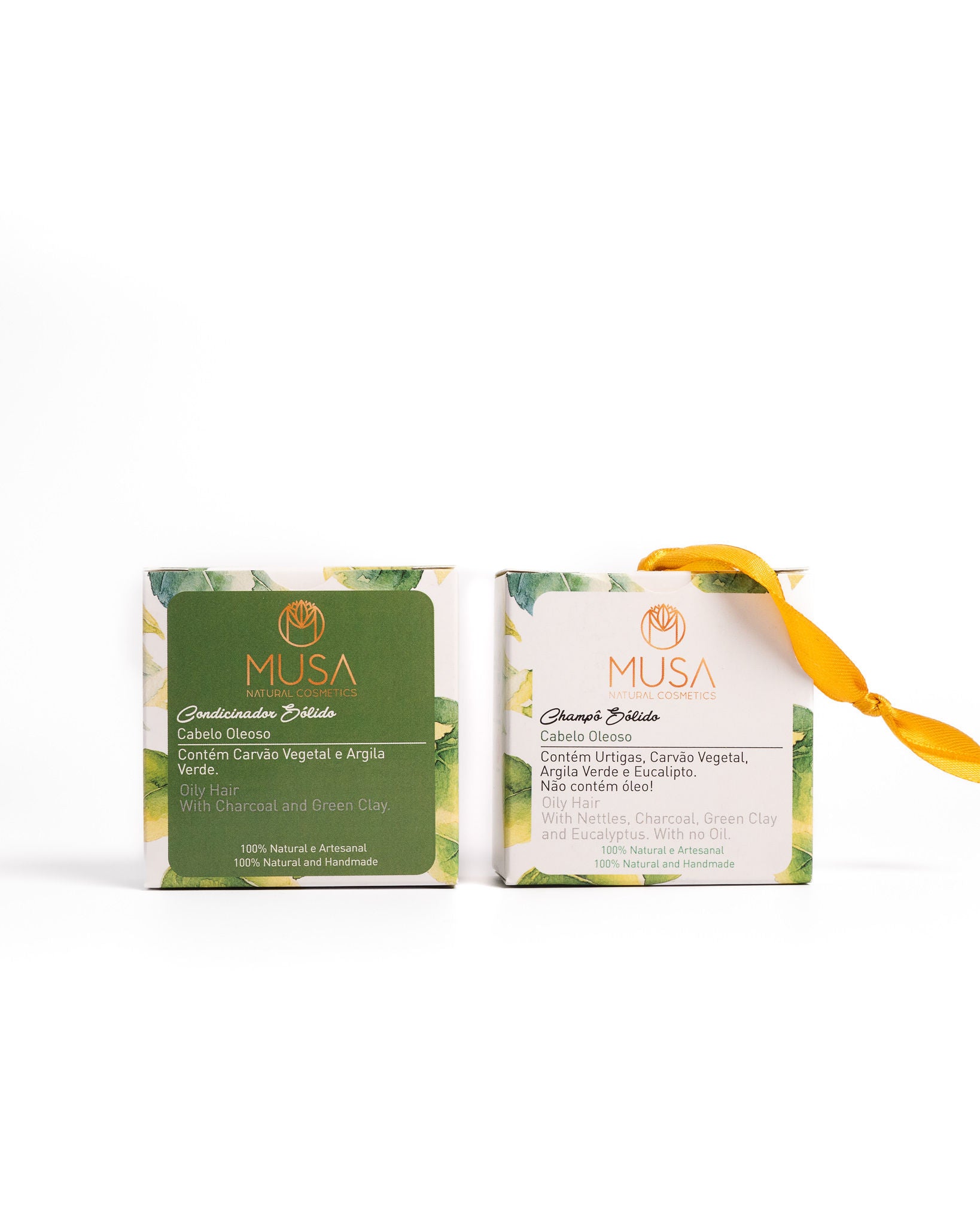 Condicionador Sólido para Cabelo Oleoso — Carvão Vegetal e Argila Verde | MUSA