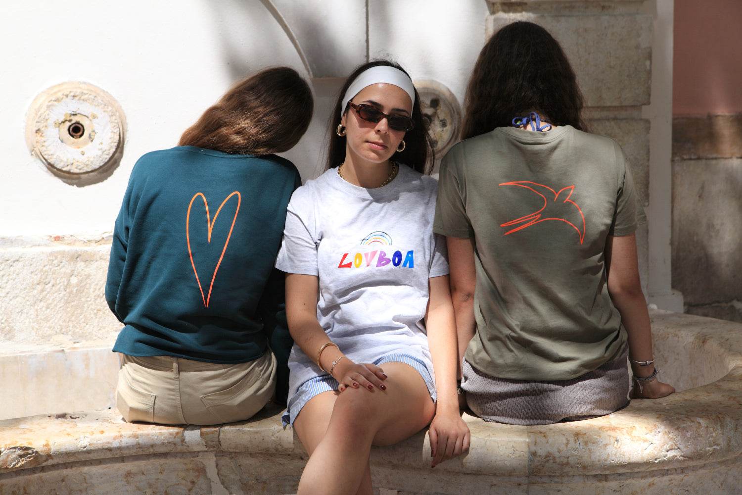 T-shirts de manga curta “LovBoa” – 100% algodão - Madelana A Janela