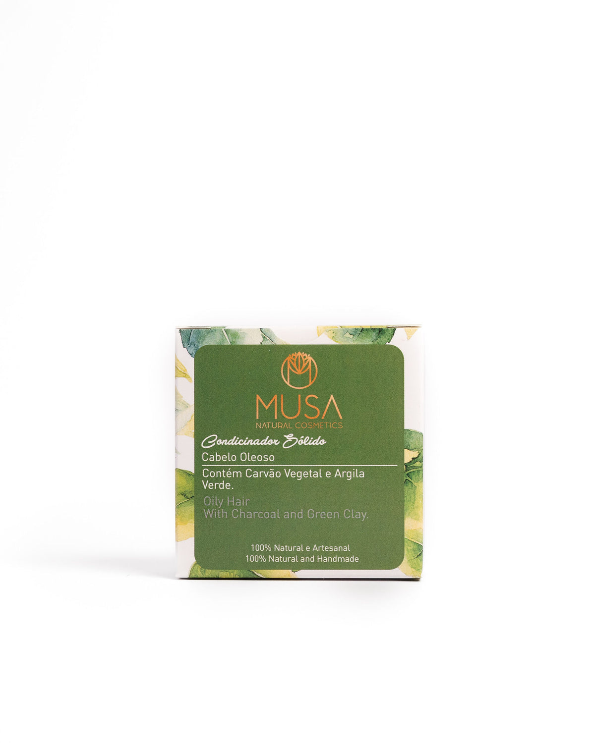 Condicionador Sólido para Cabelo Oleoso — Carvão Vegetal e Argila Verde | MUSA