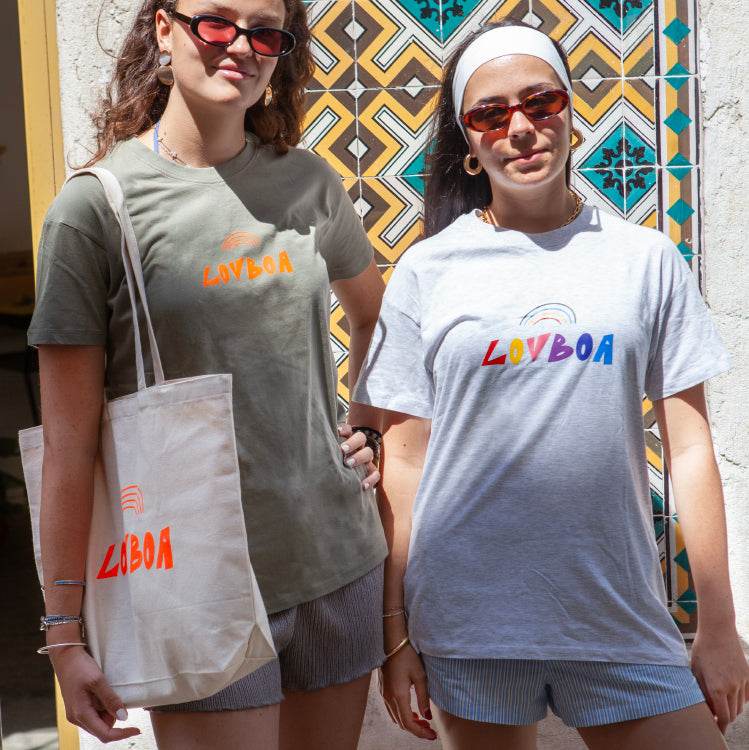 T-shirts de manga curta “LovBoa” – 100% algodão - Madelana A Janela
