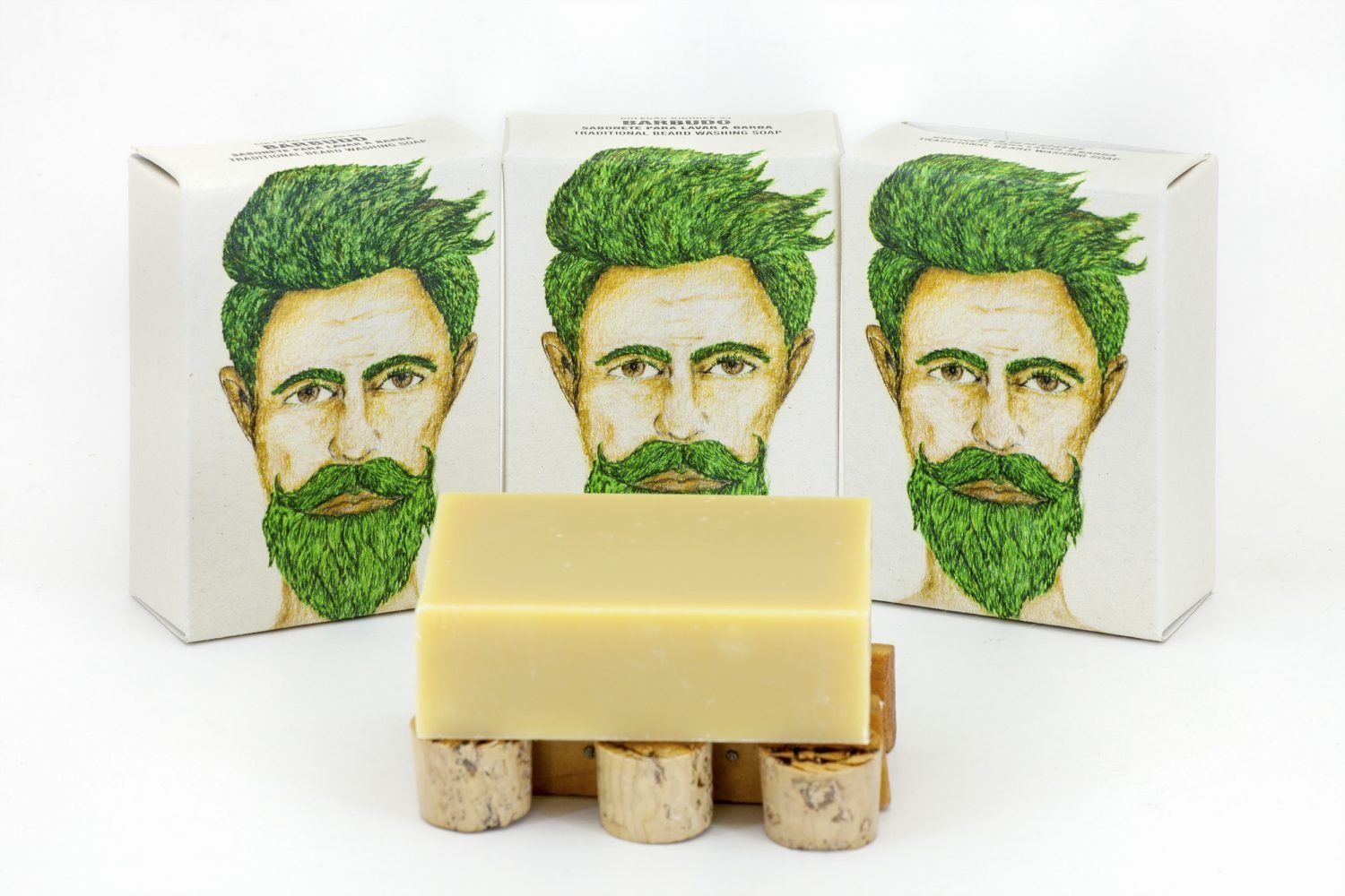 Barbudo - Sabonetes para lavar a barba 100g - Madelana A Janela