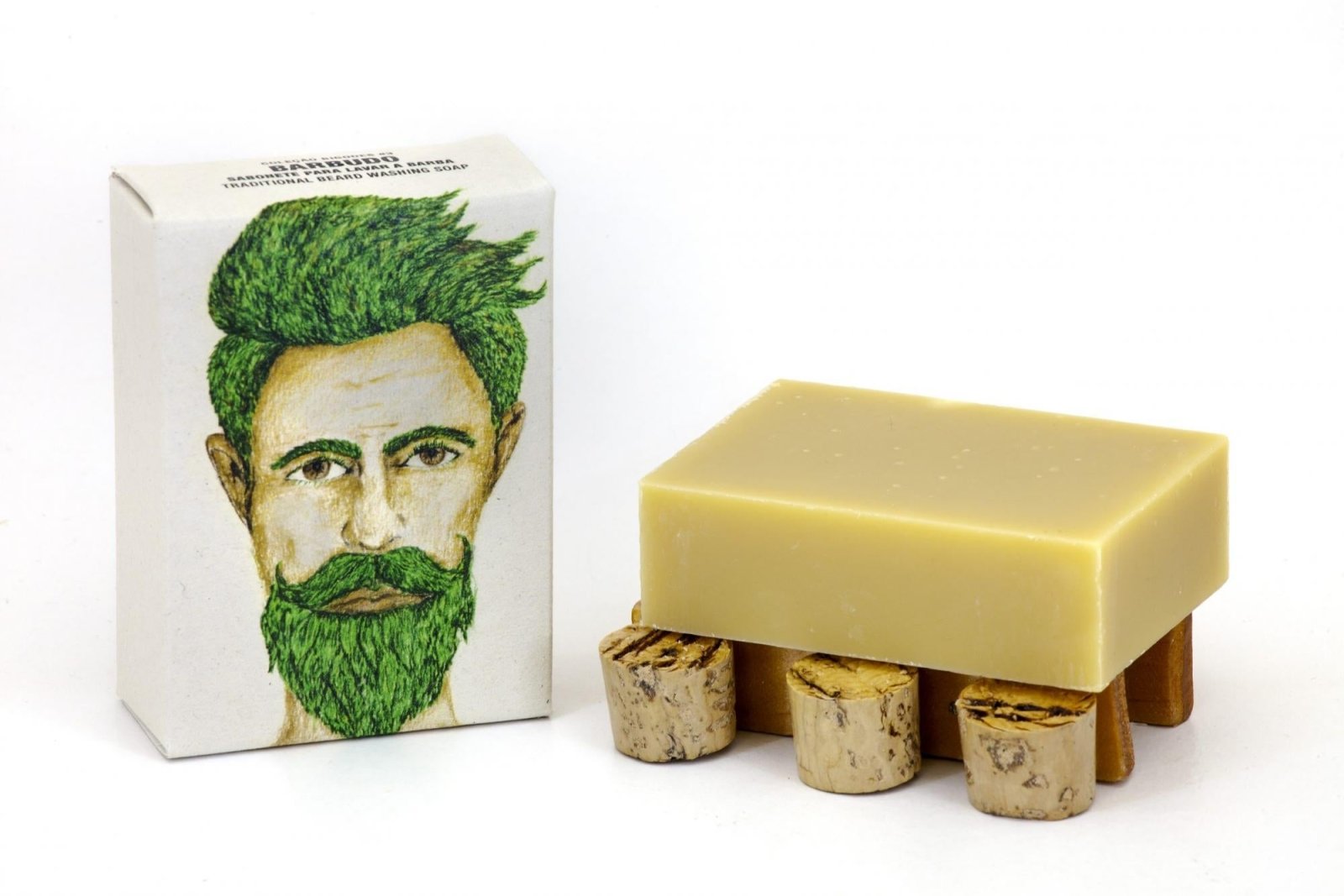 Barbudo - Sabonetes para lavar a barba 100g - Madelana A Janela