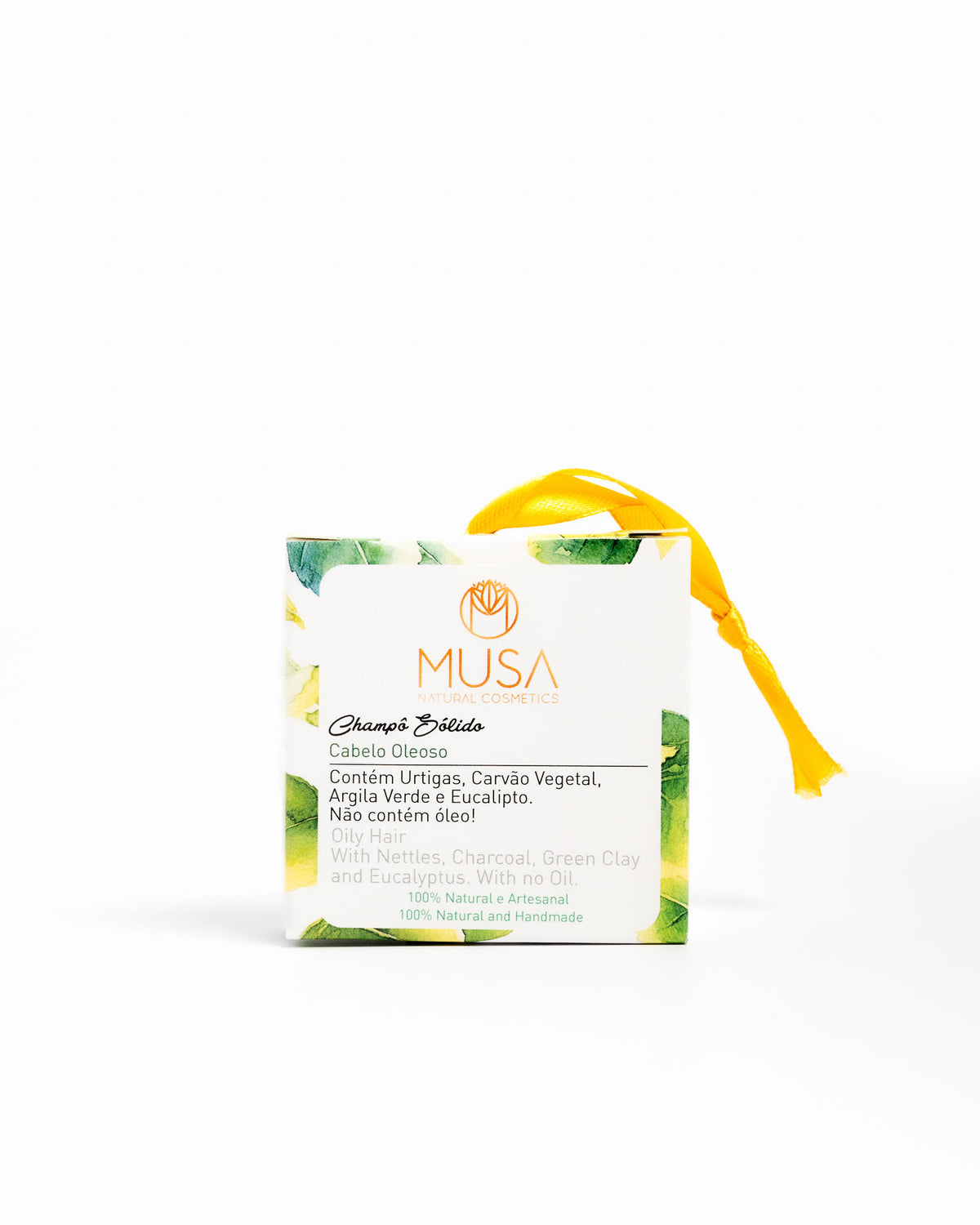 Champô Sólido para Cabelo Oleoso — Urtigas, Carvão Vegetal e Argila Verde | MUSA