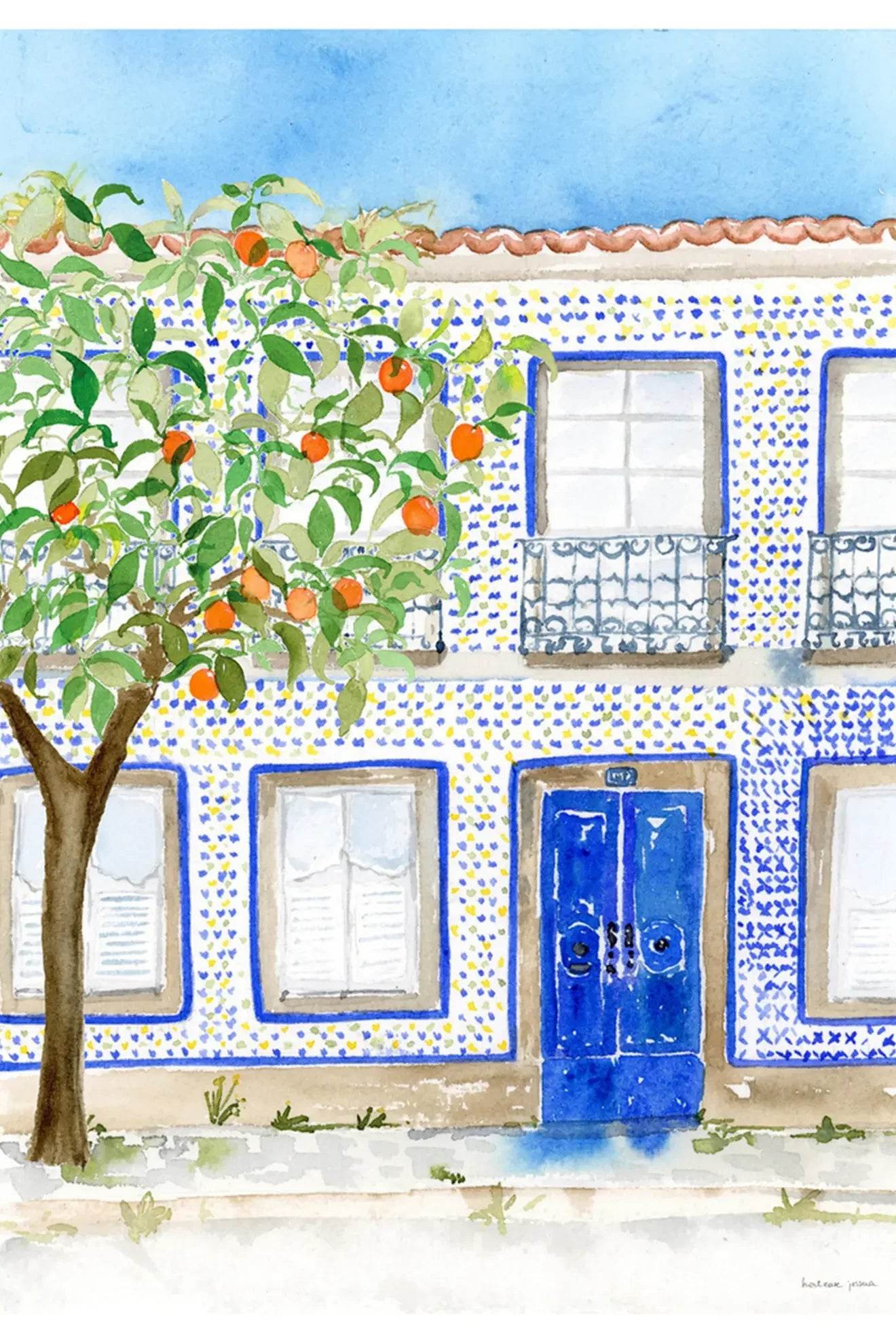 Pósteres em Aquarela As Coloridas - Madelana A Janela